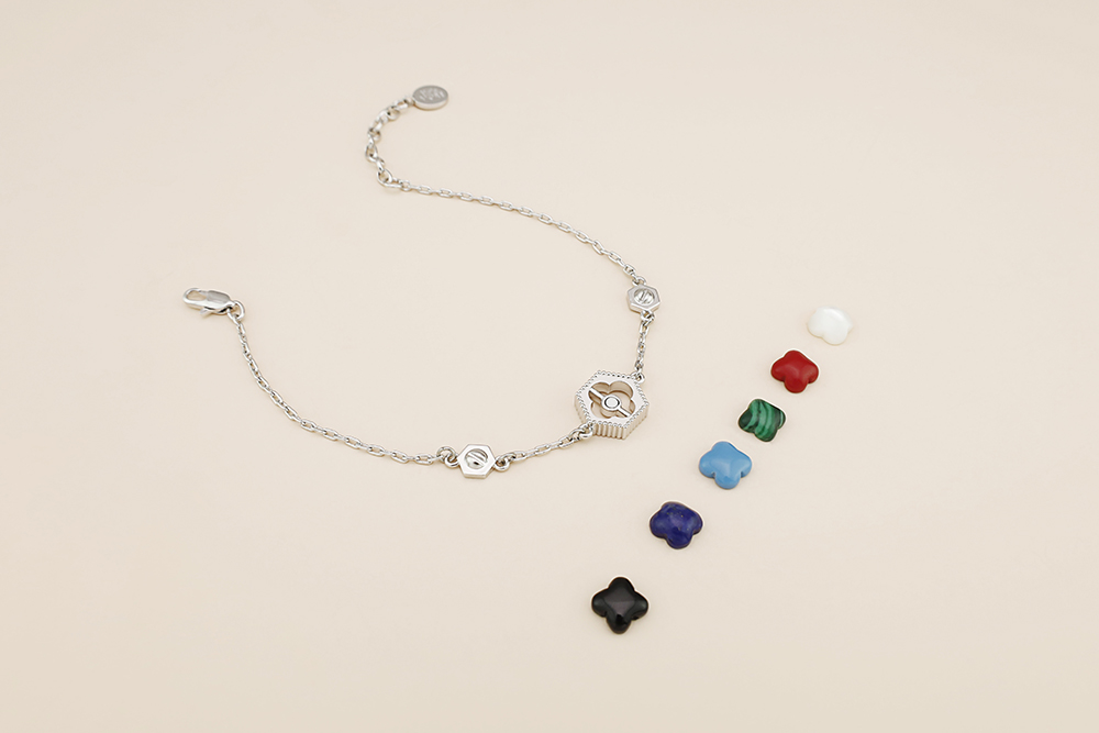 Clover Chain Bracelet SB8941 - Interchangeable Clover - holamore