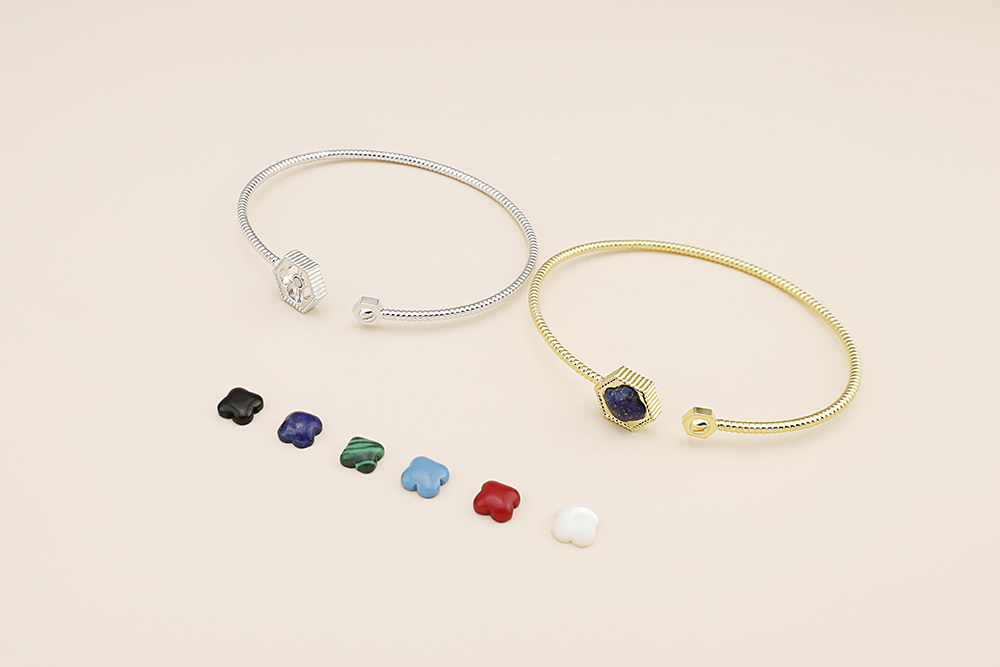 専用Mob Collaboration Bracelet Konstantino Dome Sterling Silver and 18K Yellow Gold Mother